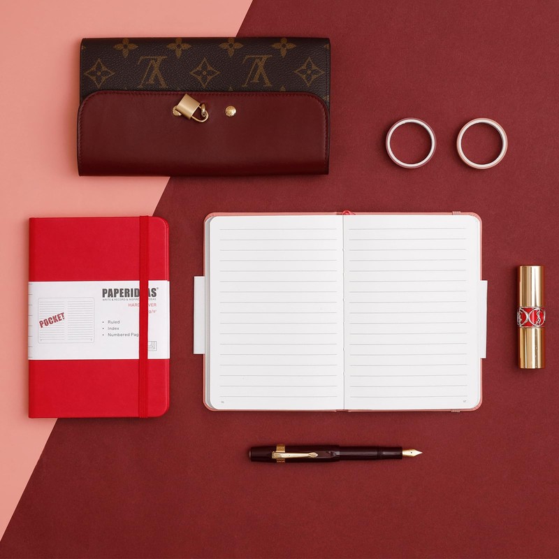 PAPERIDEAS Notebook, Classic Notebook, Hardcover, A6 Pocket Size (W x