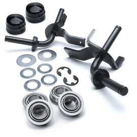 HD Switch 197982R 197983L RH/LH Front Axle Steering Spindles & Front Wheel Bushing to Bearing Conversion Kit for Husqvarna Sears Craftsman PoulanPRO RedMax AYP