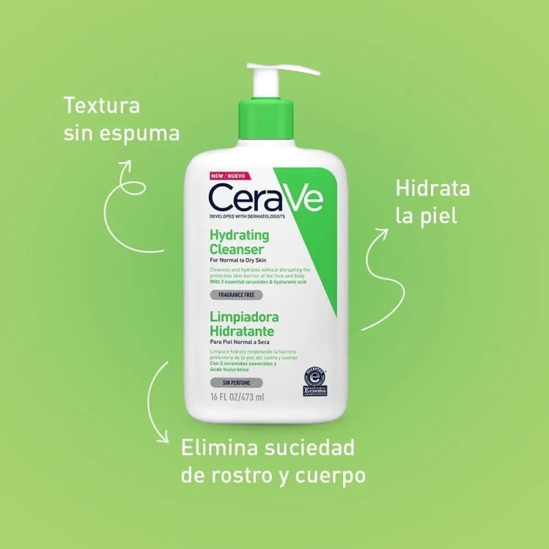 Cerave - Limpiador Facial Hidratante - 355ml Tipo de piel
