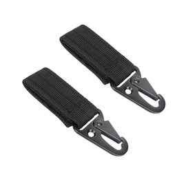 WeddHuis Pack of 2 Tactical Key Chain, Belt Clip, Belt Carabiner, Molle Webbing for Mountaineering, Camping, Hiking
