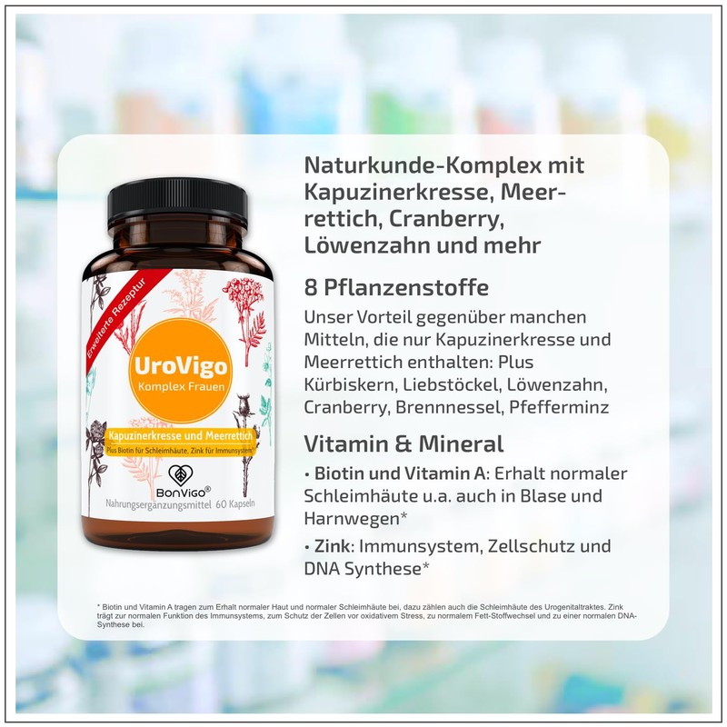 UroVigo for Women - Biotin & Vitamin A Support Mucous