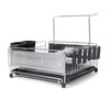 happimess DSH1000A Compact 17.25' Fingerprint-Proof Stainless Steel Dish Drying Rack,