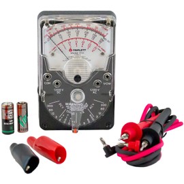 Triplett 3018 Model 310 Hand-Sized Analog Multimeter - AC/DC Voltage, DC Current, Resistance, White
