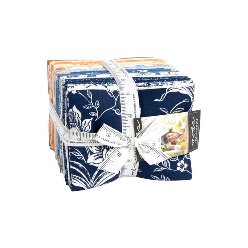 Moda Fabrics Denim & Daisies Fat Quarter Bundle by Fig