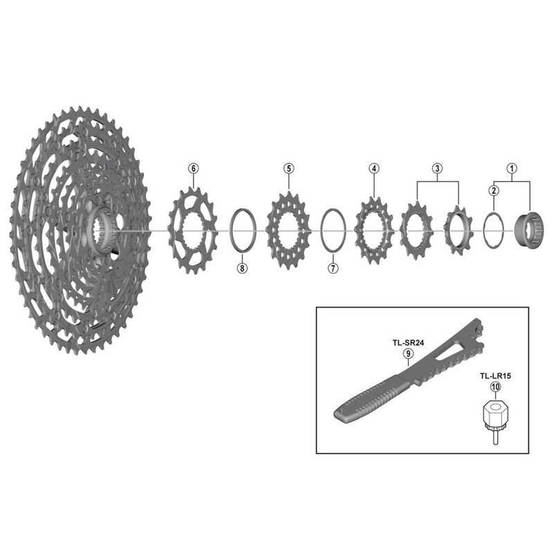 SHIMANO Unisex - Adult CS-M8100 Sprocket, Black, One Size