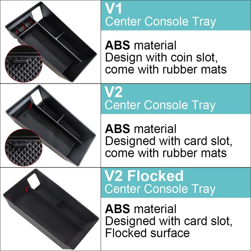 BestEvMod AOSK Compatible with Mustang Mach-E Armrest Storage Box Organizer