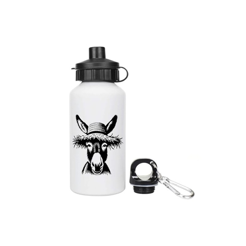 400ml 'Donkey Wearing A Straw Hat' Kids Reusable Water/Drinks Bottle