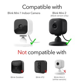 Wasserstein Alarm Clock Case for Blink Mini - Black Version - Discreet Cover for Low-Key Camera Placement - NOT Compatible with Blink Mini 2 (White Version) - Camera NOT Included