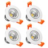 LightingWill 4-Pack 3W CRI80 2inch(51mm) LED Downlight Dimmable COB Directional