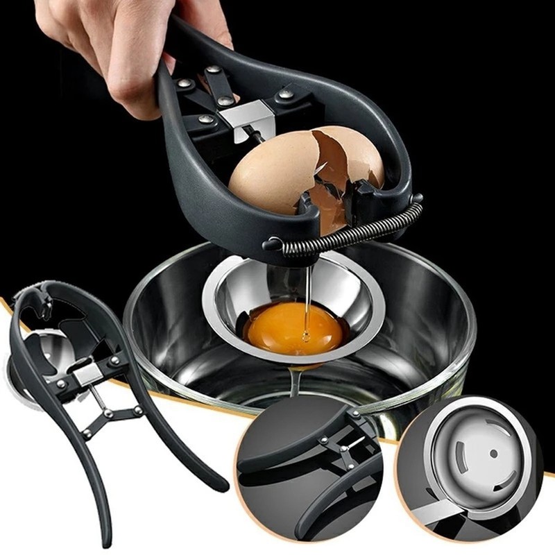 Stainless Steel Egg Opener Egg Yolk White Separator Tool Household