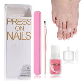 Pack of 120 Short Square Toenails for Sticking, 12 Sizes, Matte False Toenails, Full Cover Squoval Toenail Tips, Soft Pre-Filed Nail Tips for Women, Home DIY Nail Studio