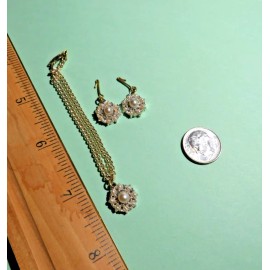 PREMIER Vintage 1950's Doll Jewelry 1 pair Earrings & A Necklace! OSS  Never used #80