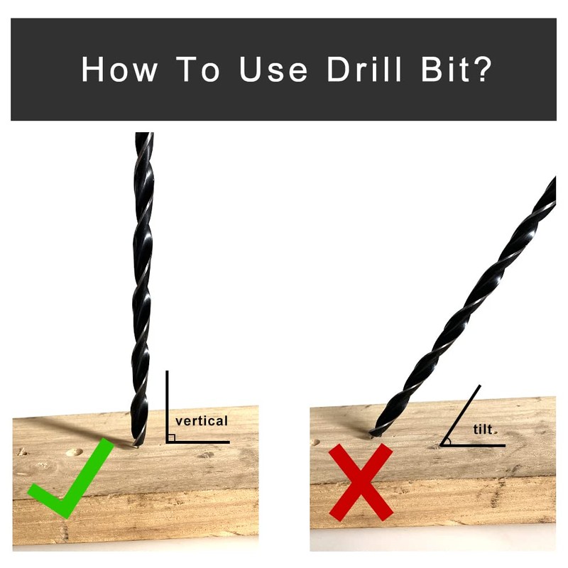 COMOWARE 12" Extra Long Brad Point Drill Bit Set, 12