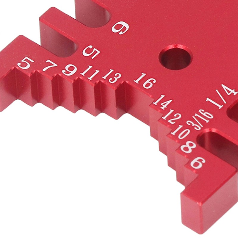 Dovetail Jig Tenon Caliper Aluminum Metric Imperial Scale Card Measuring