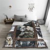 Manta de lobos, de forro polar suave, para decoración de