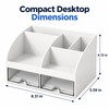 Desktop Organizer with Drawers for Office Supplies – Multi-Compartment Storage