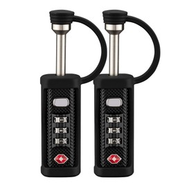 Wiltec TSA Lock for Suitcases, Set of 2, Combination Lock, 3 Digit, Lock with Combination Code, Luggage Lock for Travel, Robust Suitcase Lock for Luggage, Padlock Made of Durable Material