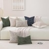 Pack of 2 Chenille Throw Pillow Covers 20x12 Inch, Soft