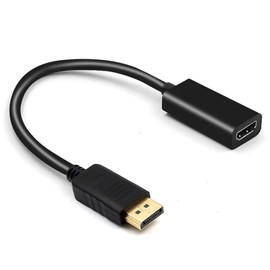 Hochleistungs DisplayPort zu HDMI Adapter, 4K 30Hz, Unidirektionaler DP zu HDMI Konverter, Kompatibel mit PC, Laptop und Grafikkarten - Robust und Zuverlässig
