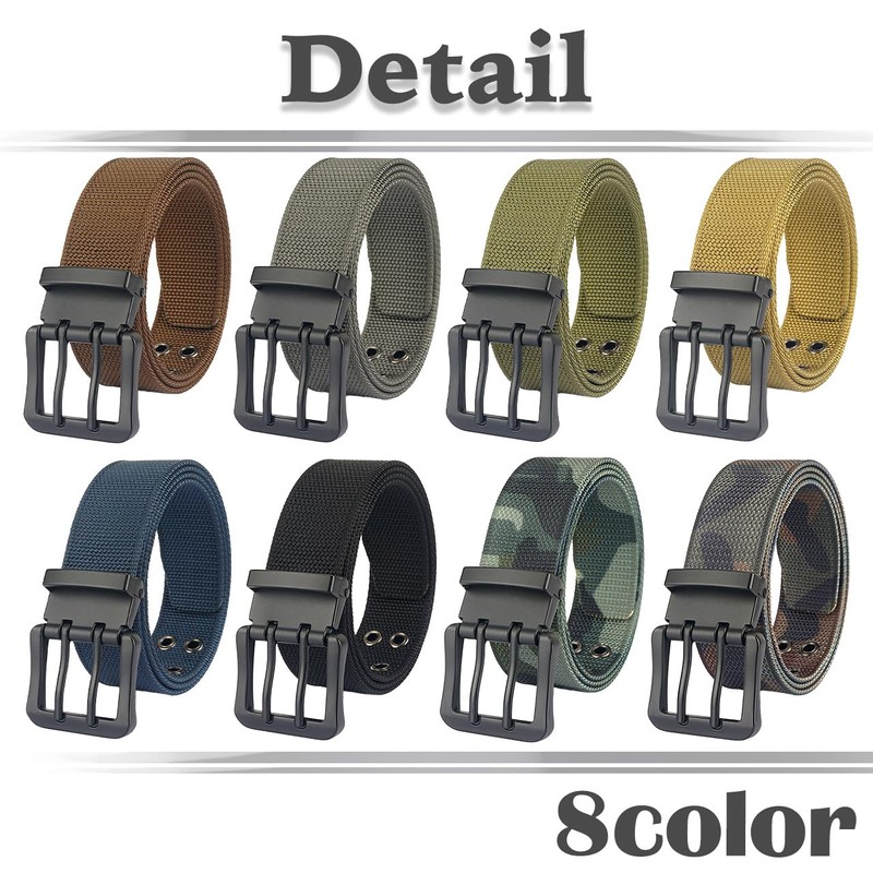 White Fang BT895 Men's Belt, Double Pin Buckle, Casual, Fashion,