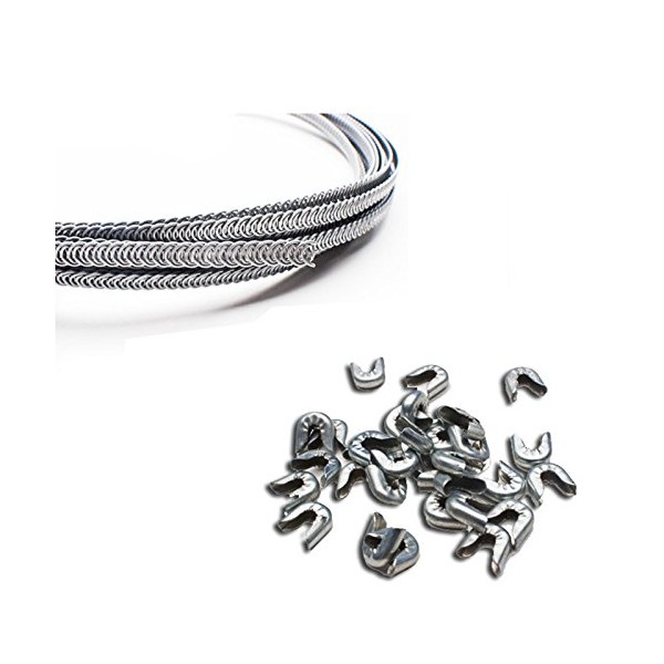 Spiral Metal Boning - 10 Yards, 1/4" + 24 Tips