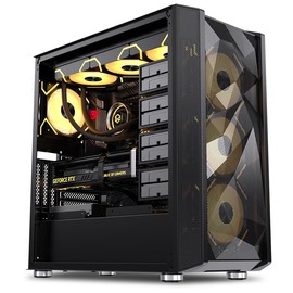 F30 High Airflow All-Metal Mesh Side Panel Full-Tower Case,Multi-HDD Drive Server Case, Support E-ATX Motherboard, Maximum Support 12 Fans, 3 SSD Bay+11 HDD Bay