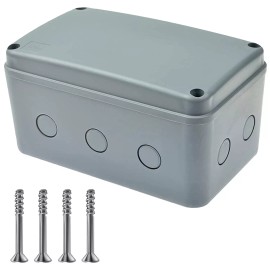 digi-office Large Junction Box ABS Plastic IP66 Waterproof Outside Electrical Project Gray