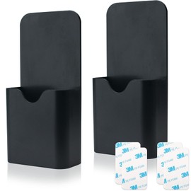 WAAYANG 2 Pcs Magnetic Marker Holder Wall Mount Marker Holder Caddy Magnetic Pencil Holder For Dry Erase Whiteboard, Fridge, Home Office School(Black