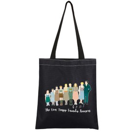 CMNIM The Sound of Inspired Music Tote Bag The Von Trapp Family Singers Fan Gift for Musical Movie Lover Grocery Shoulder Bag (Family Singers Black TB)