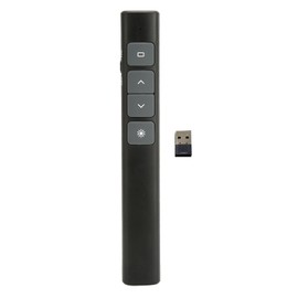 Presentation Clicker 2.4G RF Chip ABS Silicone Buttons Portable Plug and Play Wireless Presenter Remote for Office
