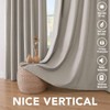 H.VERSAILTEX Linen Look 100% Blackout Curtains 84 Inches Long for