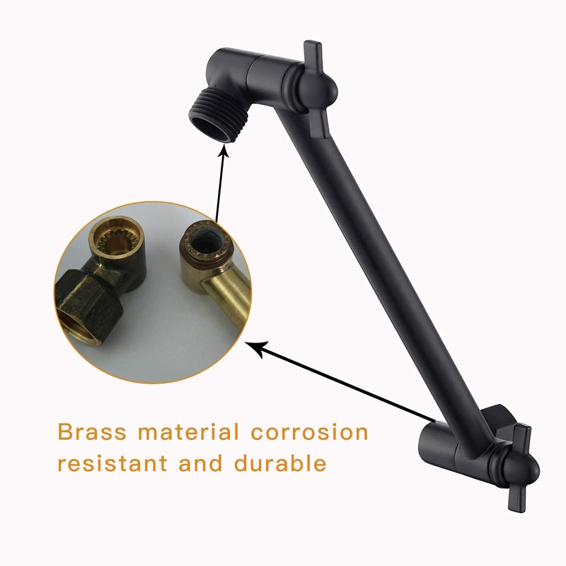 8 Inch Shower Head Extension Arm Oil Rubbed Bronze.Solid Brass