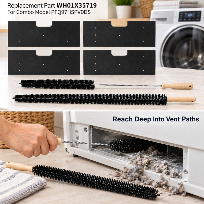 6-Piece WH01X35719 Lint Filter Kit for GE Profile Washer Dryer