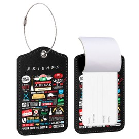 Luggage Tag for Suitcases Bag Baggage Travel Tags Identifiers Unique Funny Fun Large Leather Name Luggage ID Tags for Kids Women Girls Men XLP0712-06