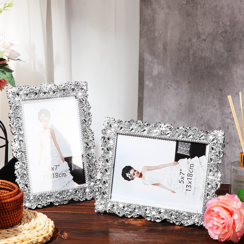 Yookeer 4 Pack 5 x 7 Inch Crystal Picture Frame