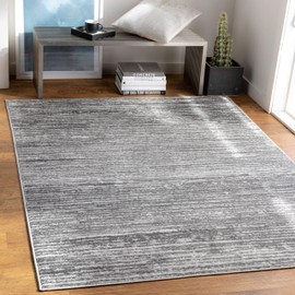 Livabliss Ayana Modern Striped Area Rug, 6'7" x 9', Charcoal