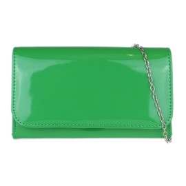 Girly Handbags Women's Patent Clutch Shiny Evening Bag Party Wedding, Green