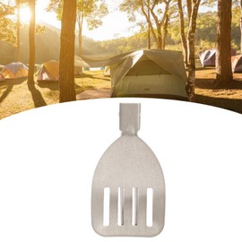 Folding Spatula, Compact High Temperature Resistant Camping Cookware Lightweight Stainless Steel for Kitchen (Spatula)