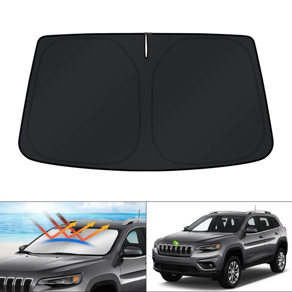 KUST Parasol para parabrisas para Jeep Cherokee SUV 2014-2021 (no