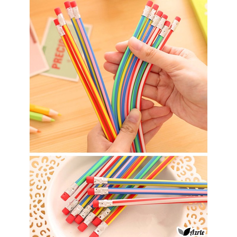 Azrte Unbreakable Pencils, Bendable, Fun, Pencils, Eraser, Prizes, Prizes, Items,