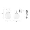 XiNBEi Lighting Globe Wall Sconce Modern 1 Light Chrome Sconce