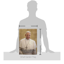 Faithful Humble Soul Pope Francis Flag Hanger Set Rod Garden Remembrance Church Decor Room Wall Tapestry Quote Sign Memorial Decoration Roman Faith Christian Religious Catholic Gift Made In USA