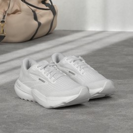 Brooks Women’s Glycerin 21 Neutral Running Shoe - White/White/Grey - 12 Medium