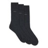 BOSS Men's 3P RS Uni CC Regular_Socks, Charcoal12, 39-42