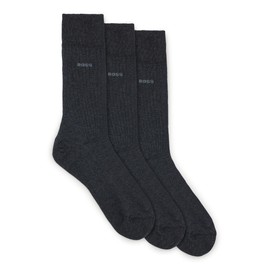 BOSS Men's 3P RS Uni CC Regular_Socks, Charcoal12, 39-42