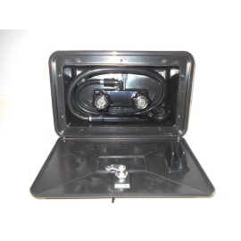 N/A *BLACK EXTERIOR RV SHOWER BOX 94029 ON/OFF SHOWER HEAD/HOSE/FAUC