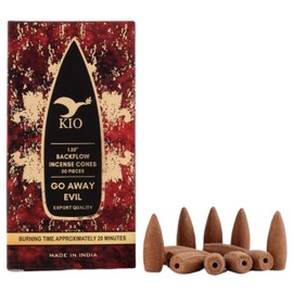 Go Away Evil - Conos de incienso de reflujo aromático para fuente de humo en cascada, 50 unidades