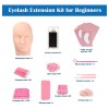 Maniquí Cabeza + pestañas Práctica, extensiones Pestañas + set de