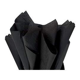 BLACK Tissue Paper 20x30"24 Sheet Mini-Pack (12 unit, 24 pack per unit.)