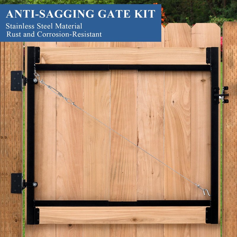 Supkiir 2 Pack Anti-Sag Gate Kits for Wood Fence, Durable